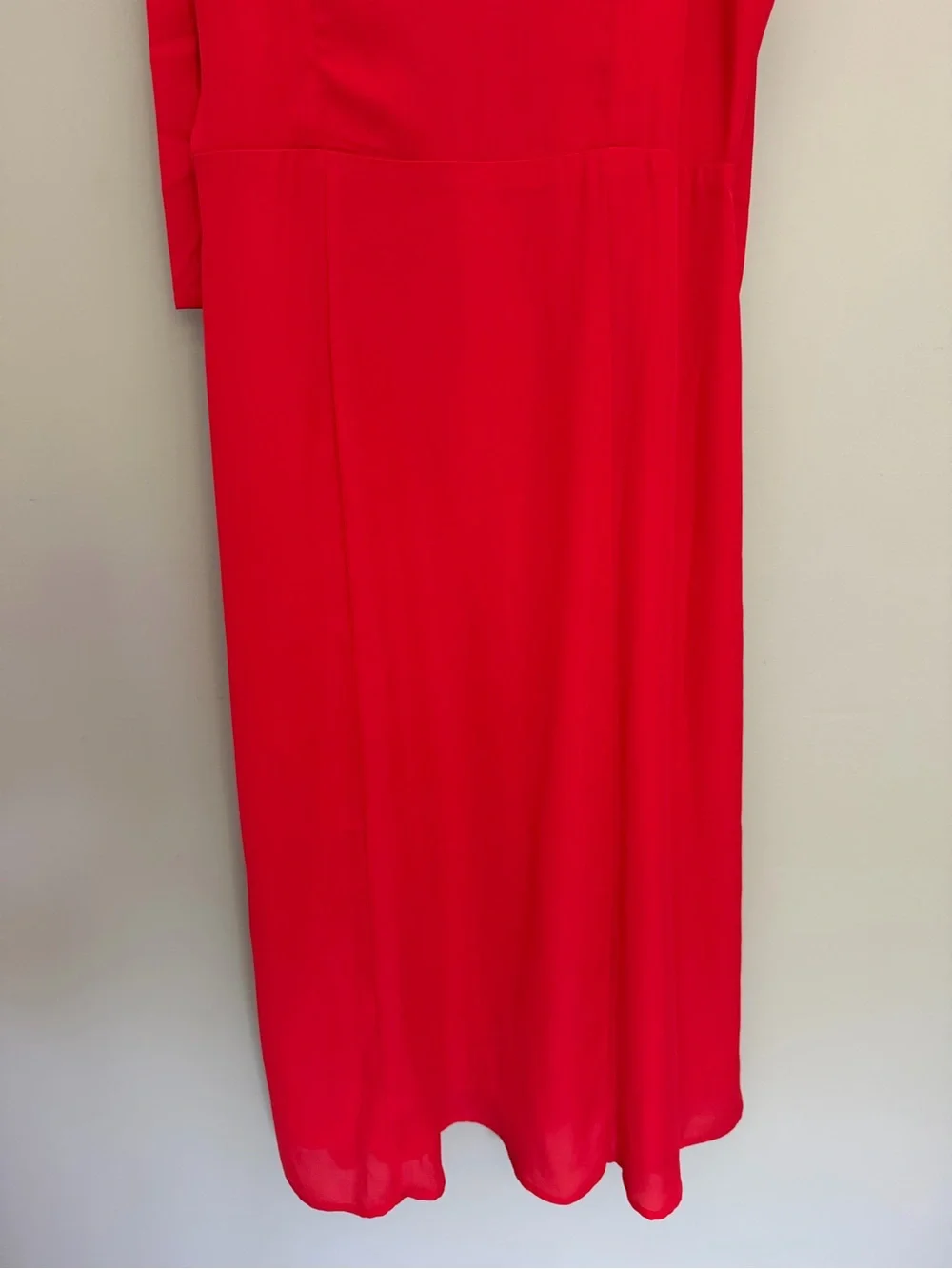 Rihoas Nordstrom Vibrant Red Tie-Shoulder Midi Dress - Picture 7 of 15